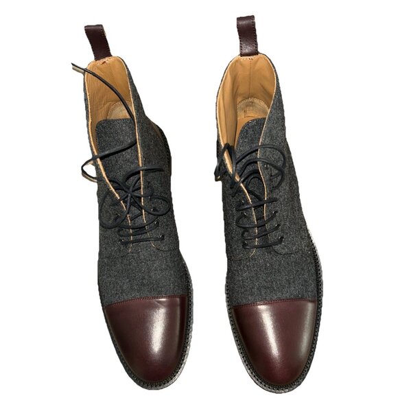 TAFT The Jack Boot in Grey Oxblood Size 45 EU / 12 US NEW IN BOX main image 9